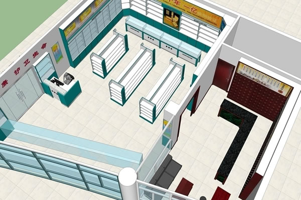 藥店內(nèi)部布局風水裝修圖片